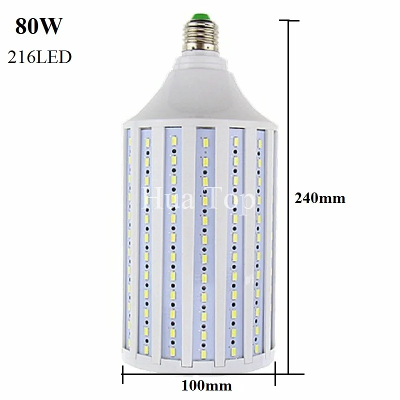 Led lamp 30W 50W 60W 80W 100W Lampada 5730 SMD E27 E40 B22 E26 AC 220V 110V Corn Bulb Pendant Chandelier Ceiling Lighting Light | Лампы и