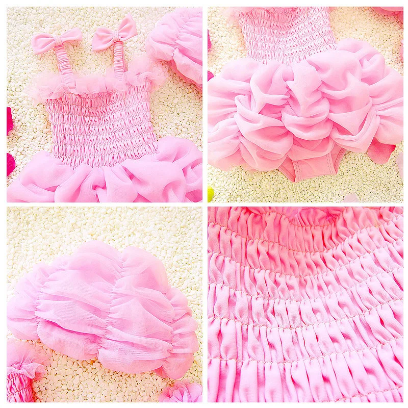 Детский купальник для девочек бикини с милым цветочным кружевом одежда плавания