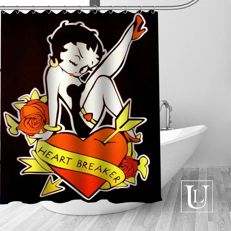 Betty Boop занавеска для душа s Пользовательские занавес для ванной комнаты водонепроницаемая ткань для ванной полиэстер занавеска для душа 1 шт. на заказ