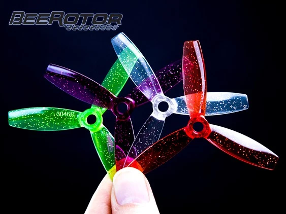 20 пар Rctimer 3x4 5 '񟽕 3 лопастные пропеллеры мини реквизит прозрачный золотой