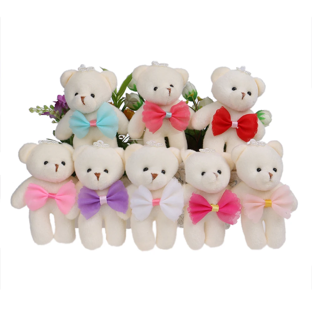 Смешанный 8 цветов плюшевые Игрушки лук милый корейский стиль мини Обувь для