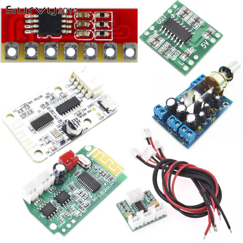 

3W+3W Single/Dual-Channel 3.7-5V PAM8403 Bluetooth 4.0 Audio Receiver Amplifier