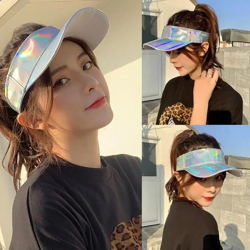 Модная Летняя женская и мужская Солнцезащитная шляпа яркие цвета прозрачный топ