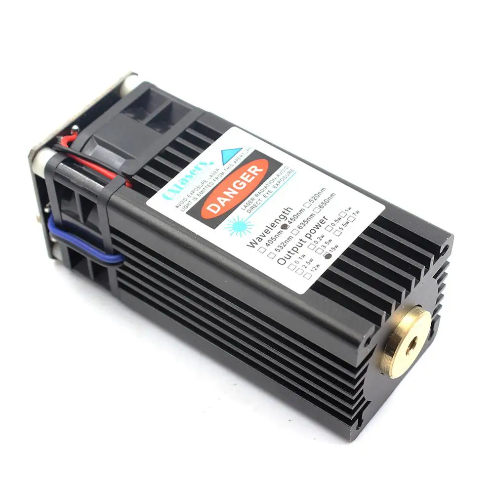 Лазерная головка oxlasers высокой мощности 15 Вт DIY TTL 450 нм Синий лазерный модуль для