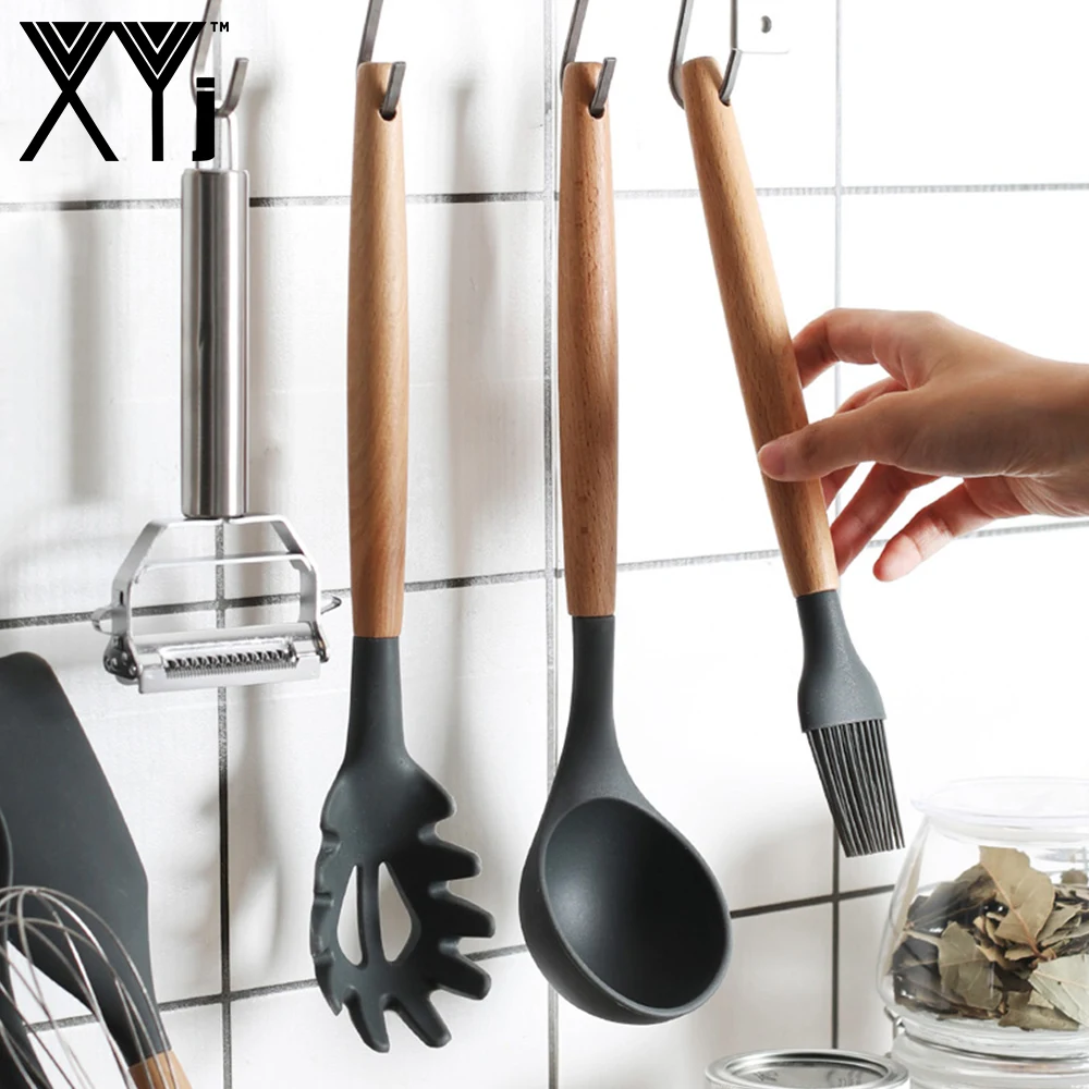 XYj силиконовая кухонная утварь набор шпатель термостойкая суповая ложка