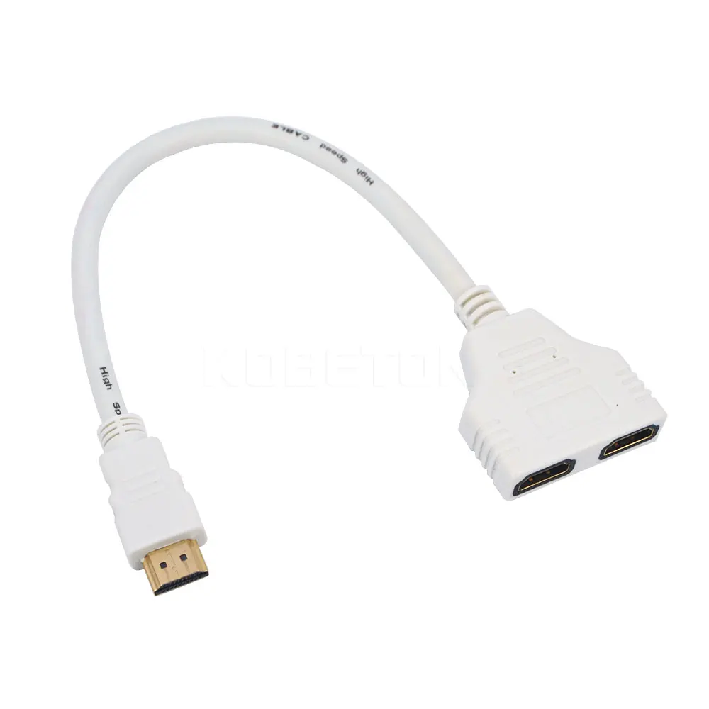 Кабель HDMI совместимый с Kebidu штекер на 2 гнезда 1 х2 в выхода разветвитель кабель