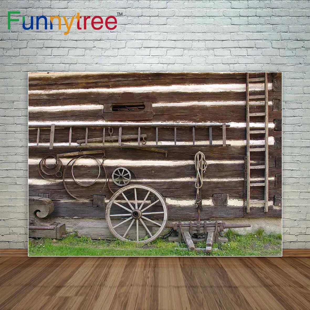 

Фон для фотостудии Funnytree Натюрморт со старой фермой