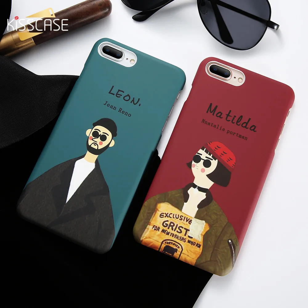 KISSCASE чехол для пары Killer Leon iPhone 5 5S SE X XS Max XR 6 S 7 8 Plus жесткая матовая поверхность из