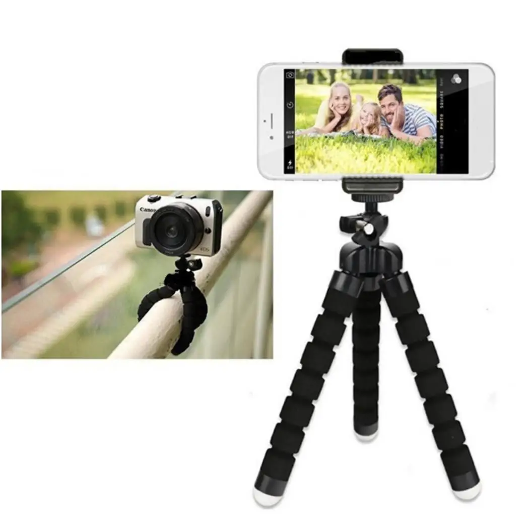 Wireless Bluetooth Remote Control Camera Phone Holder Tripod Black Bracket Stand | Электроника