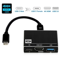 2020 usb c hub 3 in 1 type c hub usb c 3 1 to hdmi 4k60hz usb 3 0 port 100w usb c power delivery portable for nintendo switch