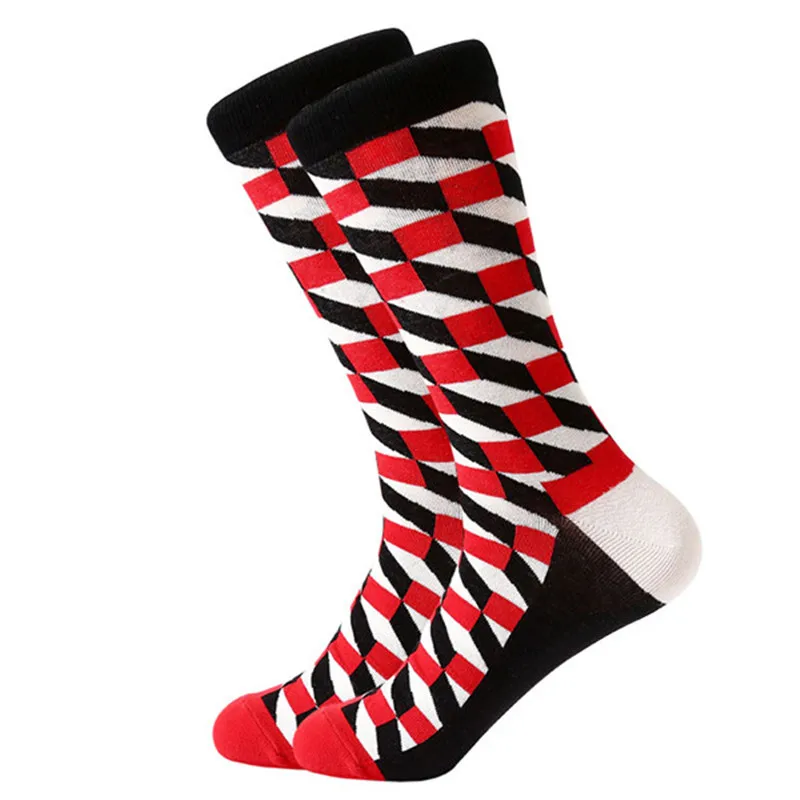 MYORED drop shipping colorful fashion mens socks combed cotton funny crew socks for men Calcetines de hombre
