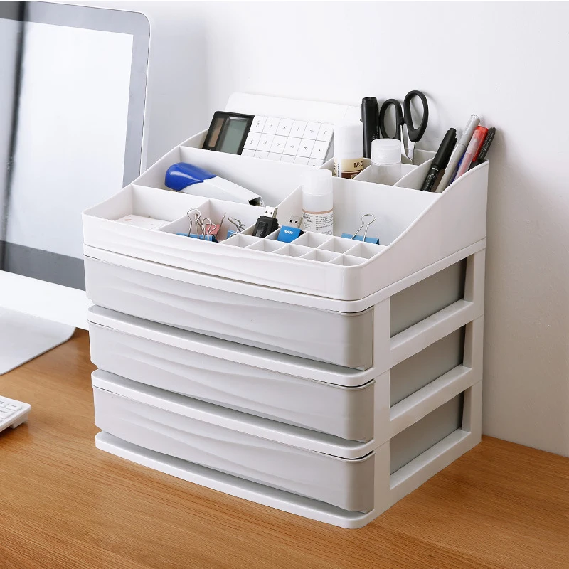 CombinablePlastic косметический ящик Органайзер для макияжа коробка для хранения косметики контейнер для ногтей шкатулка держатель настольный чехол для хранения