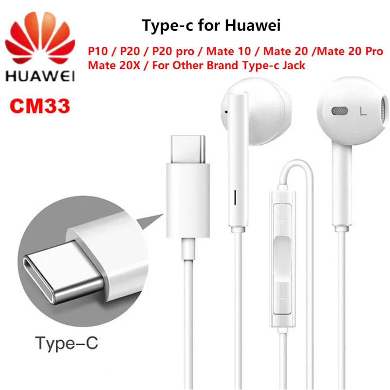Наушники Huawei Honor am116 3 5 мм/Type c гарнитура с микрофоном для P8 P9 P10 P20 Pro Mate 7 8 9 10 20 20x V8 |