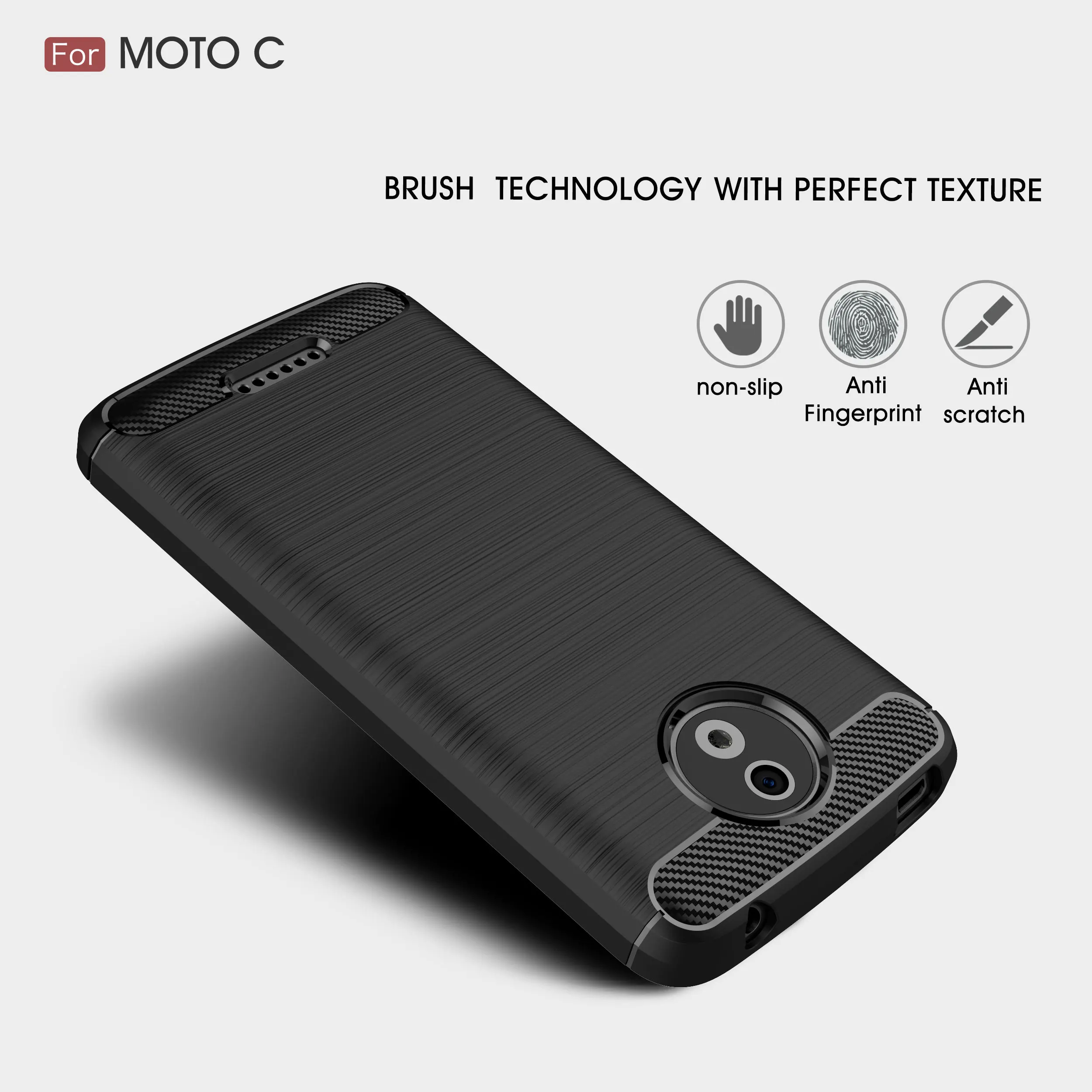 Чехол для Motorola Moto C тонкий мягкий силиконовый роскошный матовый чехол с текстурой