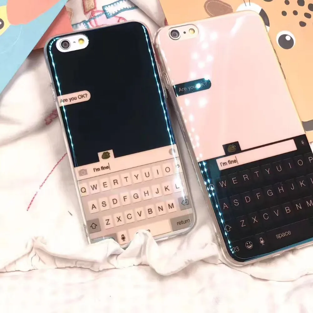 Rohdea iphone8 Blue Ray клавиатура Зеркало силиконовый чехол для iphone6 6 S 7 плюс 8 лягушка