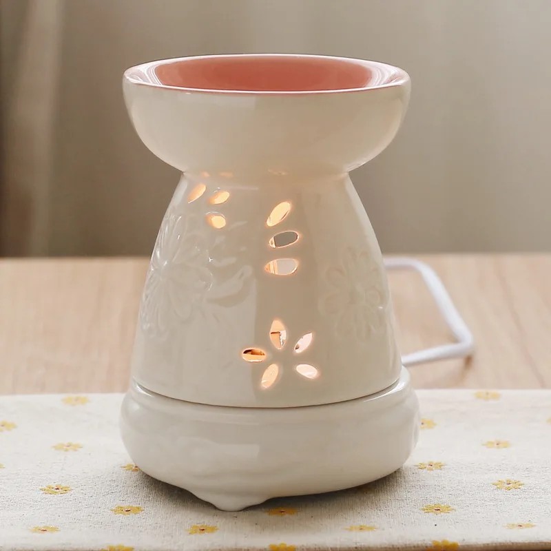 Pink 220V Электрическая горелка для масла, электрический нагреватель для воска, горелка для свечей, подогреватель масел, Нагреватель масел, курильница, эфирные масла, горелка - Цвет: Pink 220V