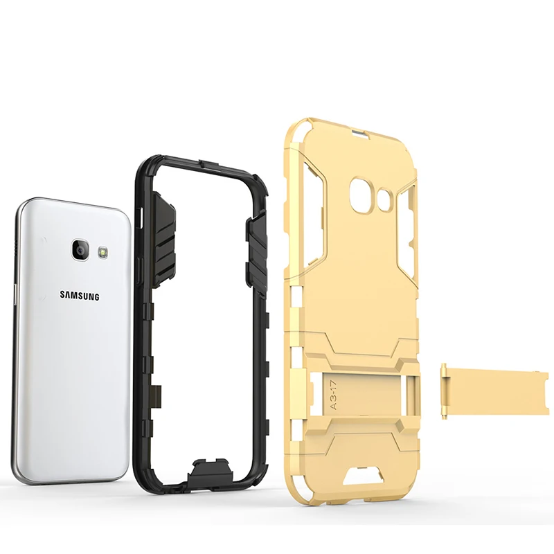 Aubusen Телефон чехол для Samsung Galaxy A3 Гибридный Панцири прочный углерода Волокно