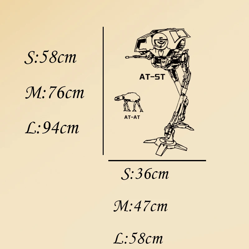 Звездные войны вездеход Скаут транспорт AT ST дома детская спальня гостиная