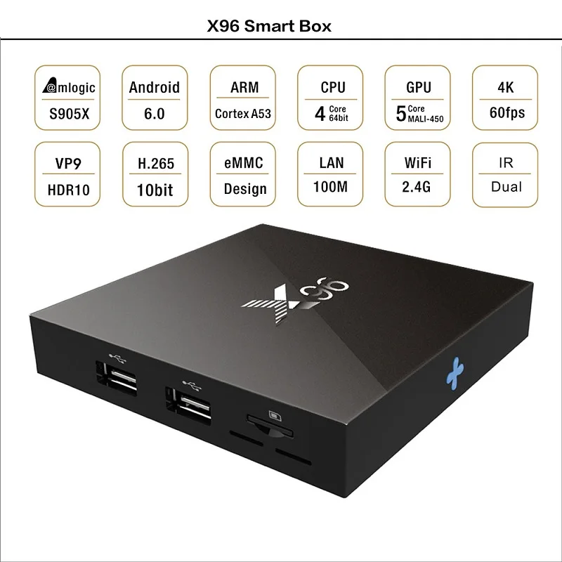 ТВ-приставка RIQUEZA X96 Amlogic S905X 4 ядра Android 2 4K + 16 ГБ ГГц Wi-Fi HD a | Электроника
