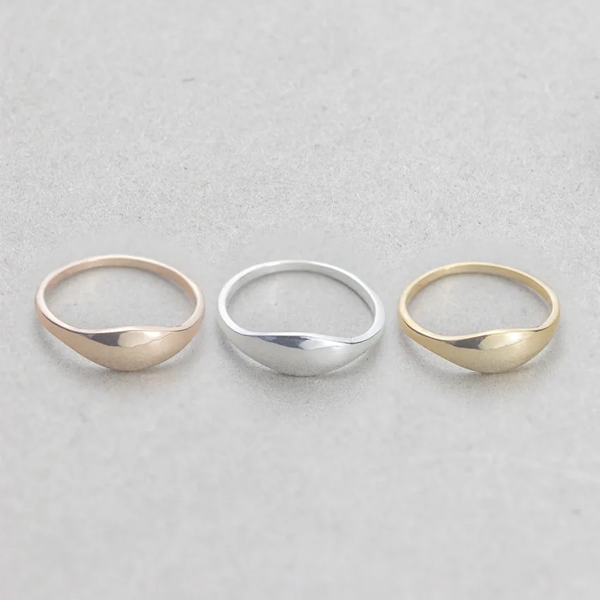 GORGEOUS TALE Zinc Alloy Gold Color Finger Ring Size 6.75 Women Vintage Jewelry Simple Round Male Ring Silver anel masculino