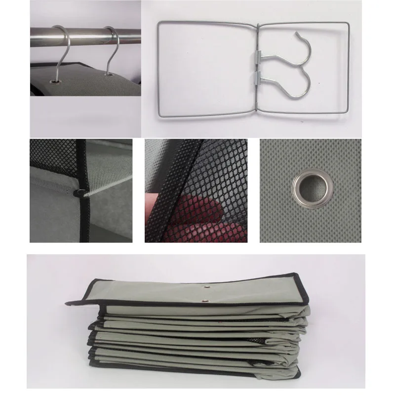 

JPZYLFKZL 10 Layer Durable Nonwoven fabric Organizer Rack Wardrobe Clothes Bureau Closet Tidy Home Foldable Storage Hanging Bag