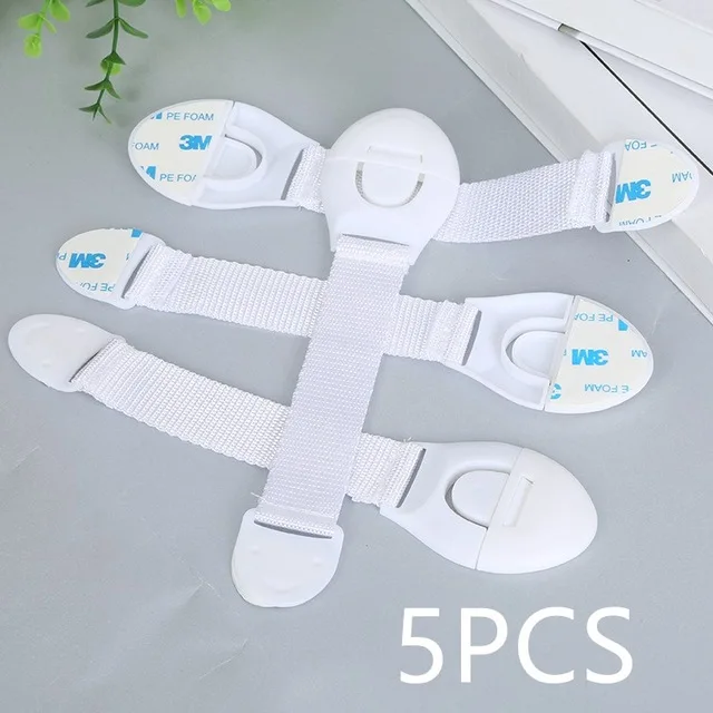 5pcs 5 шт./лот, пластиковый замок для детской безопасности, замок для детской двери шкафа, защитный замок для холодильника, замок для детской безопасности - Цвет: 5pcs