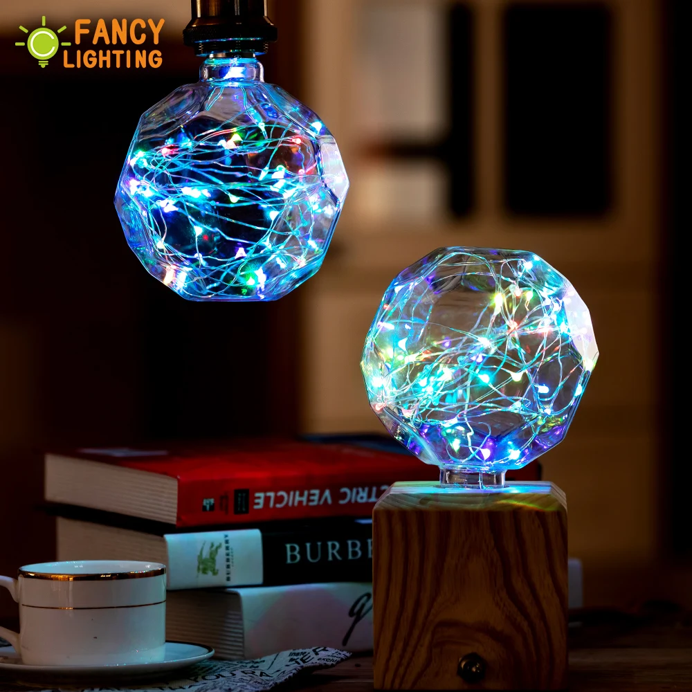Светодиодная лампа E27 светодиодная RGB для футбольного мяча 110 В 220 декоративная