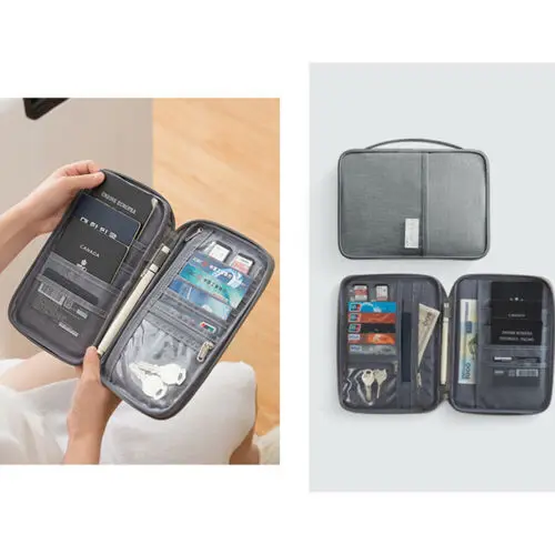 Family Travel Organiser Passport Document Holder RFID Cards Tickets Wallet Pouch Card Storage Bag Waterproof | Дом и сад