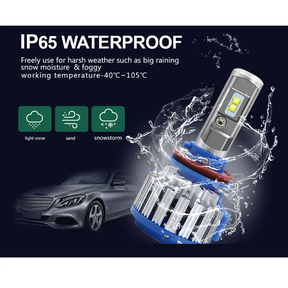 h1 h3 h4 h7 h11 9005 9006 9012 9007 чип Cветодиодные лампы для авто фары led лампа ходовые огни лед
