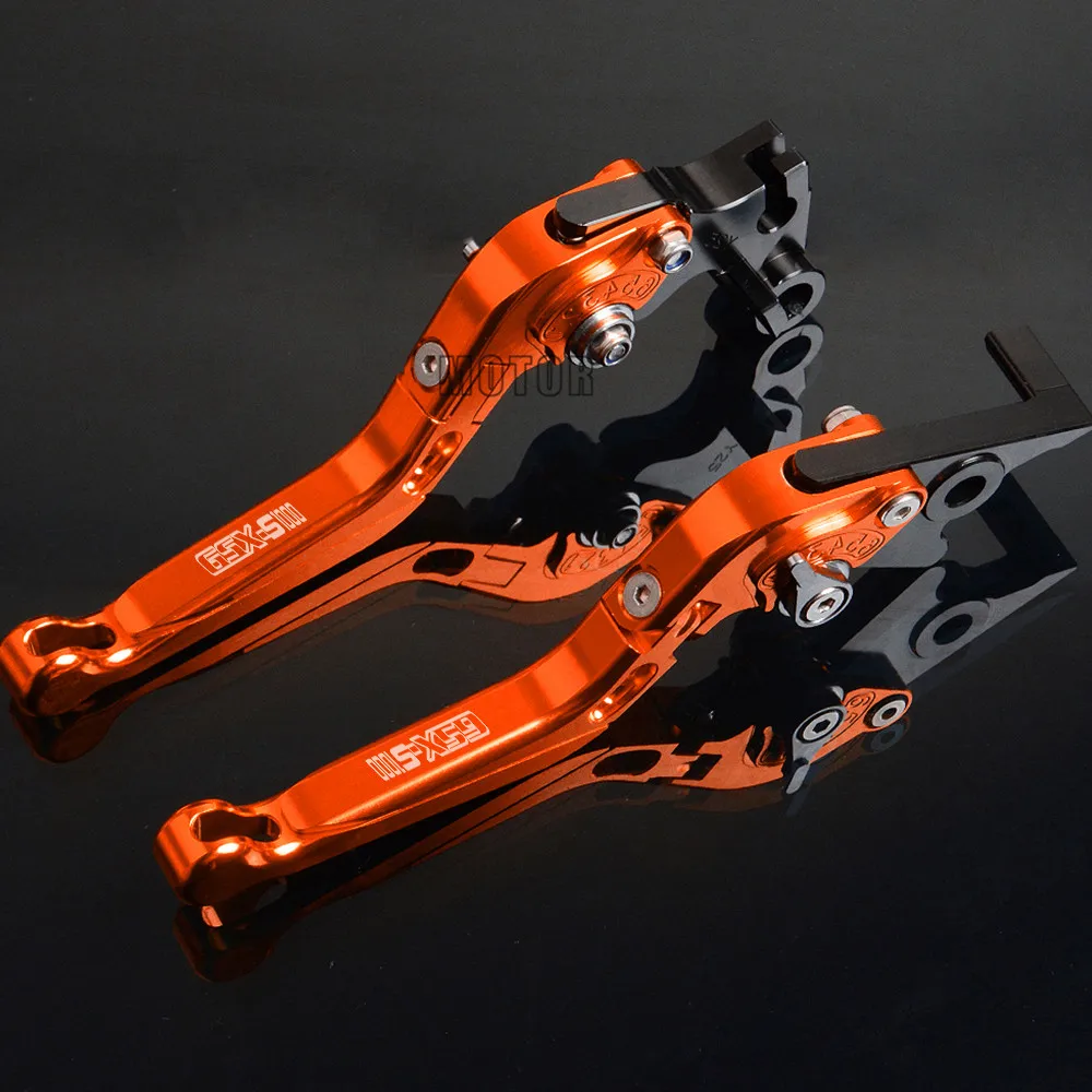 orange Мотоцикл с ЧПУ сцепные рычаги для SUZUKI GSXS 1000 GSXS1000 GSX S1000 GSX-S1000 F ABS Регулируемый складной рычаги - Цвет: orange
