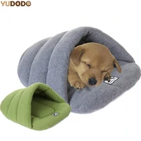 slipper style winter warm fleece pet cat sleeping bags puppy small dog bed with cushion pet rabbit squirrel hamster house