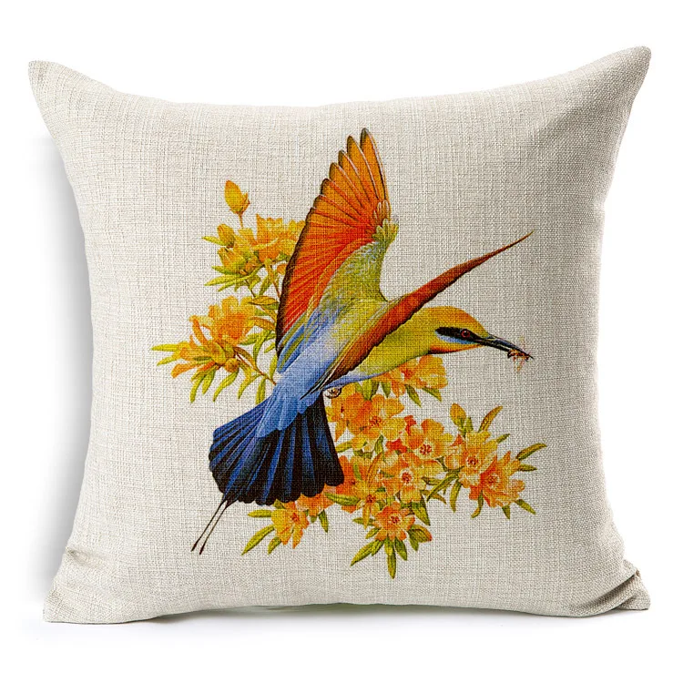 Сельский Цветок с принтом птиц Подушка Чехлы для мангала американский кантри