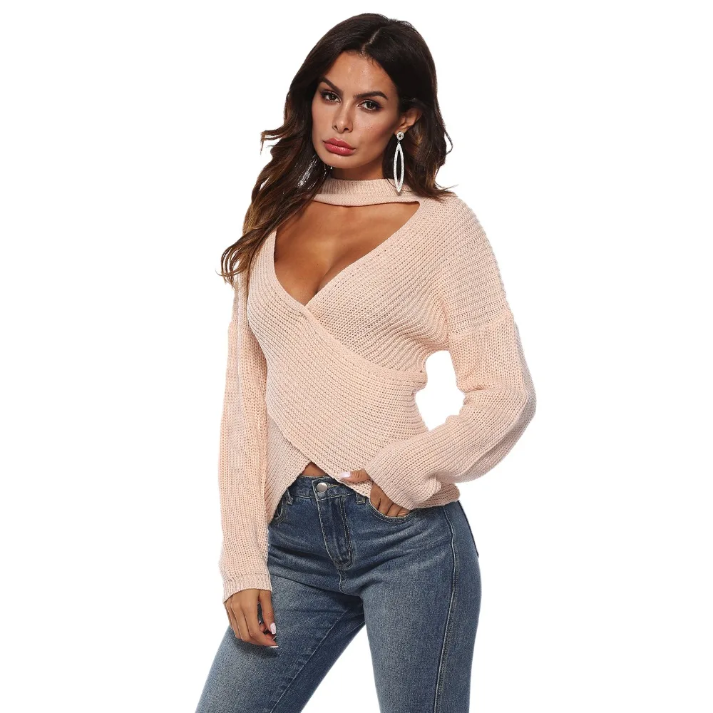 Осень Зима черный компьютер вязаный свитер белые пикантные пуловер женщин топы