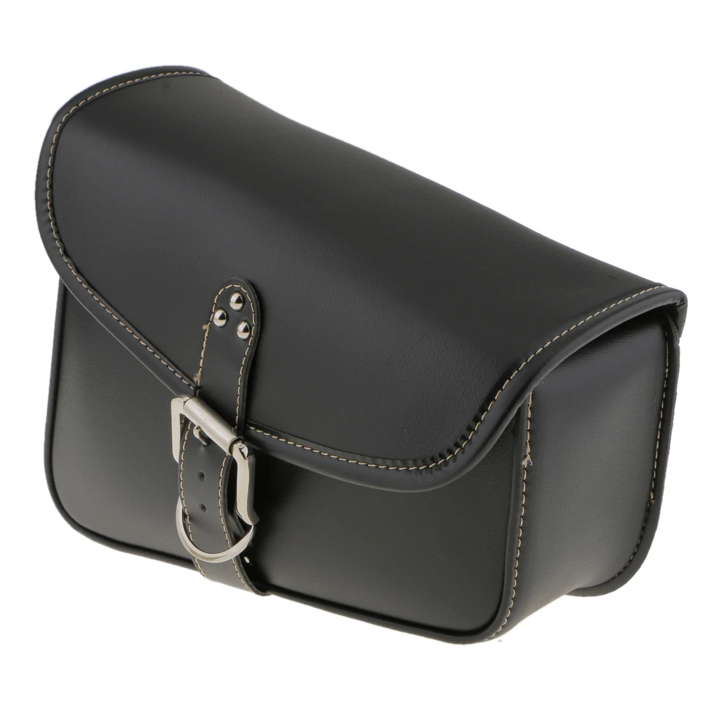 Черная мотоциклетная кожаная сумка для хранения инструментов черный чехол