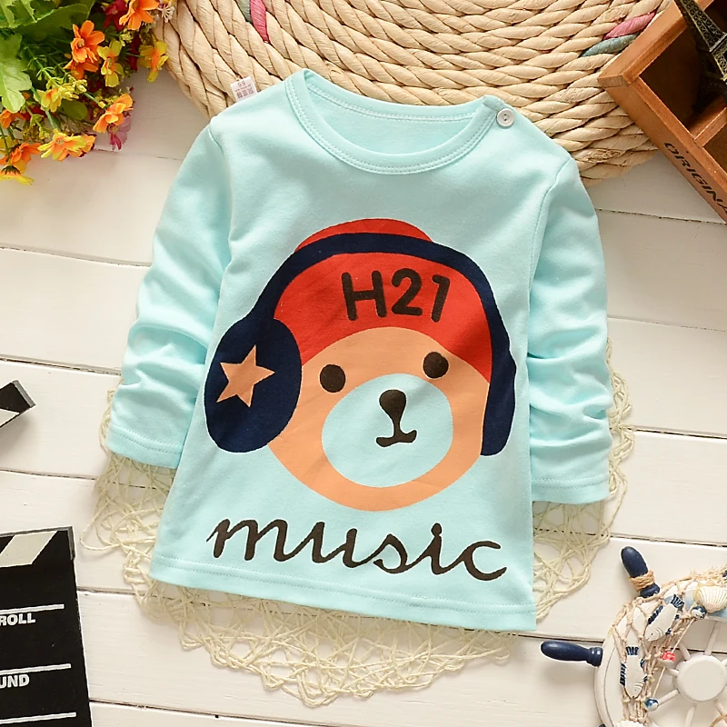 Дети мультфильм с длинными рукавами футболка Рубашки для мальчиков Для и девочек