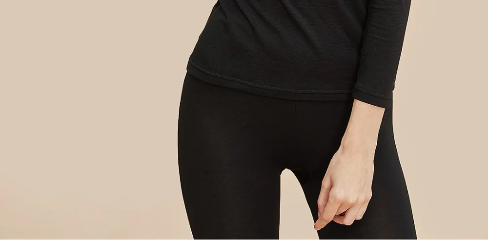 xiaomi mijia COTTONSMITH Женский Мужской Дальний инфракрасный тепловой тонкий секционный комплект осенние штаны черный