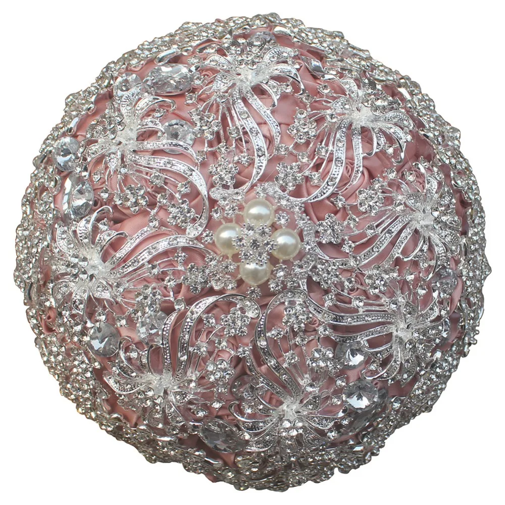 JaneVini роскошные свадебные букеты для свадебной вечеринки искусственные стразы