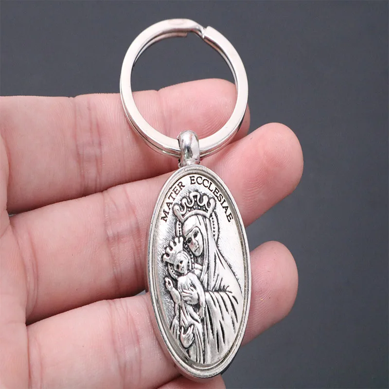 Изысканный металлический брелок для ключей декоративная подвеска Мари Иисуса в