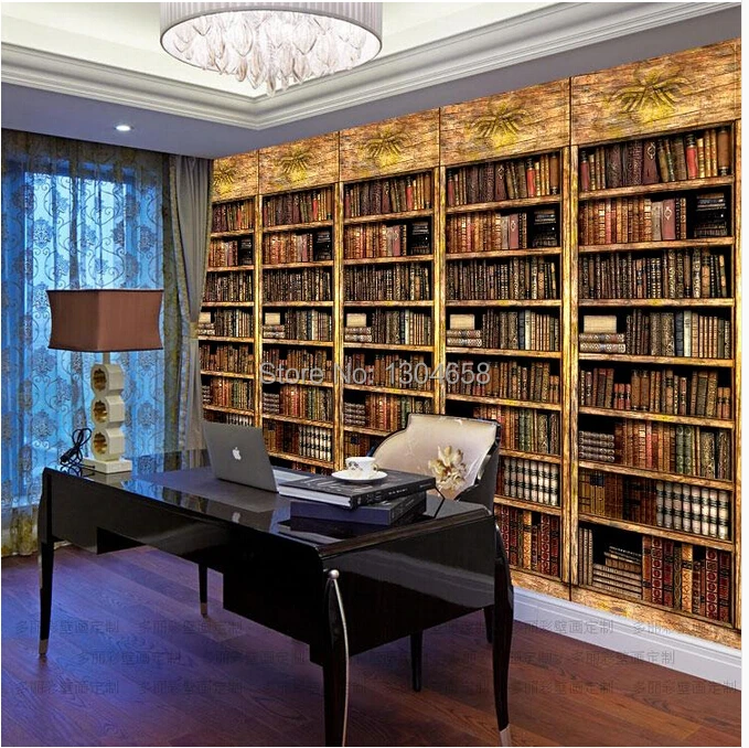 Бесплатная доставка Европейский ретро ностальгия на заказ 3D настенная книжная