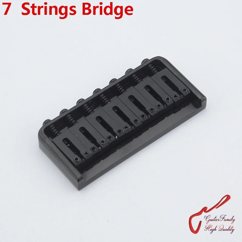 

1 Set GuitarFamily Super Quality 7 Strings Electric Guitar Fixed Bridge Stainless Saddle / Steel Plate Black MADE IN KOREA