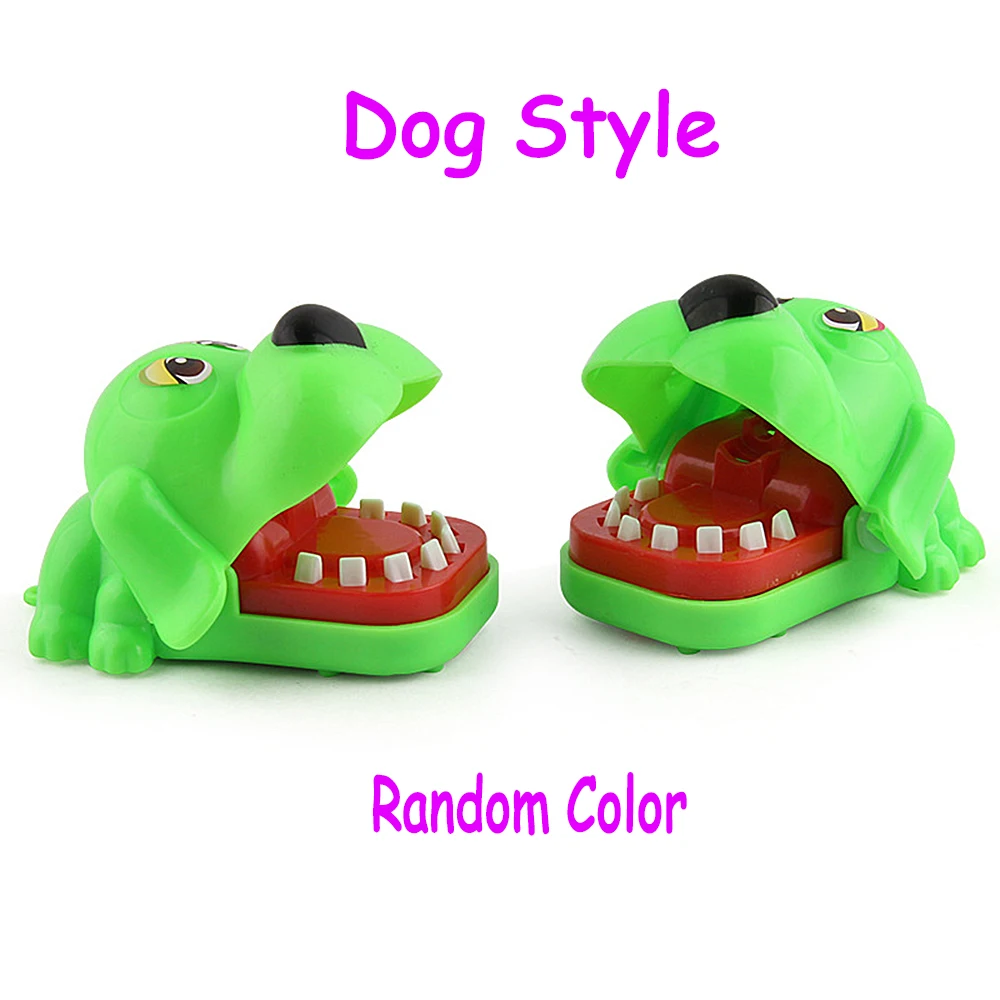 Dog Style Крокодил, акула рот стоматолога укус палец игра Новинка шутки дети мультфильм семья трюк забавная игра, игрушка для детей подарок - Цвет: Dog Style