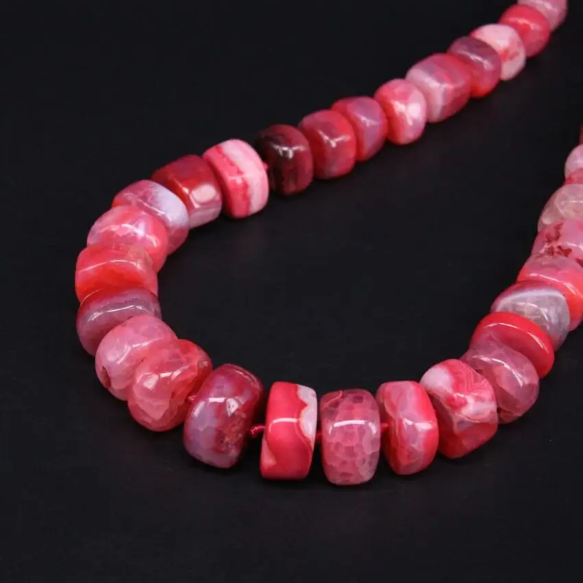 Круглые бусины самородки 15 5 &quot/нитка россыпью розово красных трещинок подвески