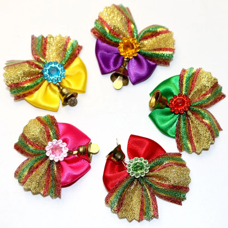 

Free shipping Santa pet dog hairpin Teddy small dog headwear pet hair accessories 50pcs/lot