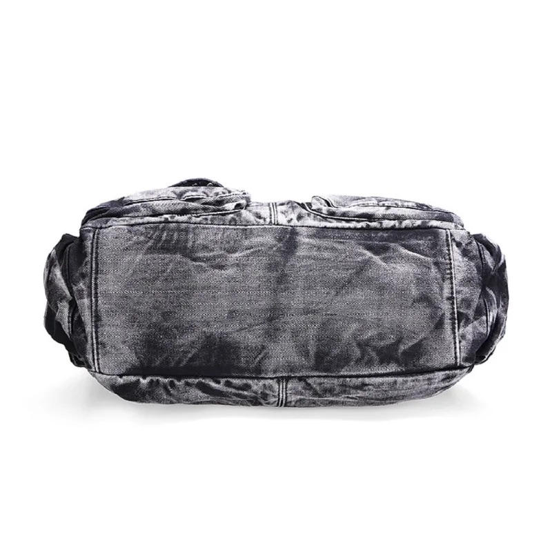 Повседневная дизайнерская винтажная женская сумка тоут из денима на молнии с