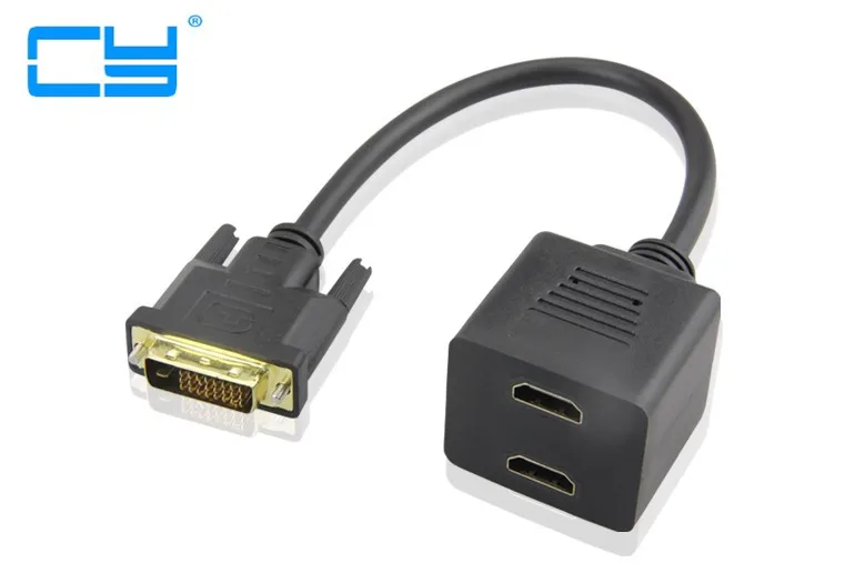 

Кабель-разветвитель DVI 24 + 1 штекер-двойной HDMI-совместимый разъем для подключения монитора ПК HDTV