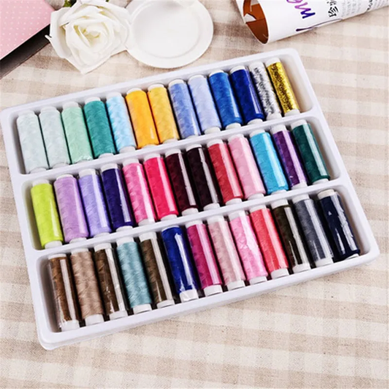 Новые 39 катушки/набор смешанных цветов полиэстер универсальные швейные нитки