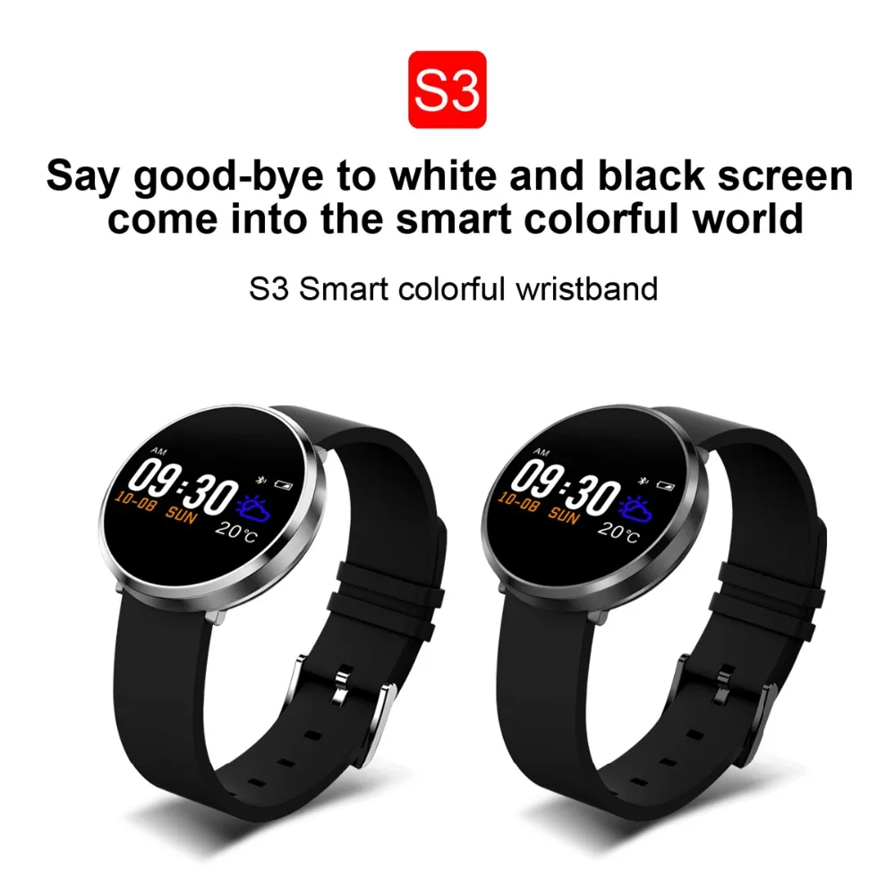 Оригинальный microwear smart band S3 с пульсометр измерять кровяное давление часы Фитнес