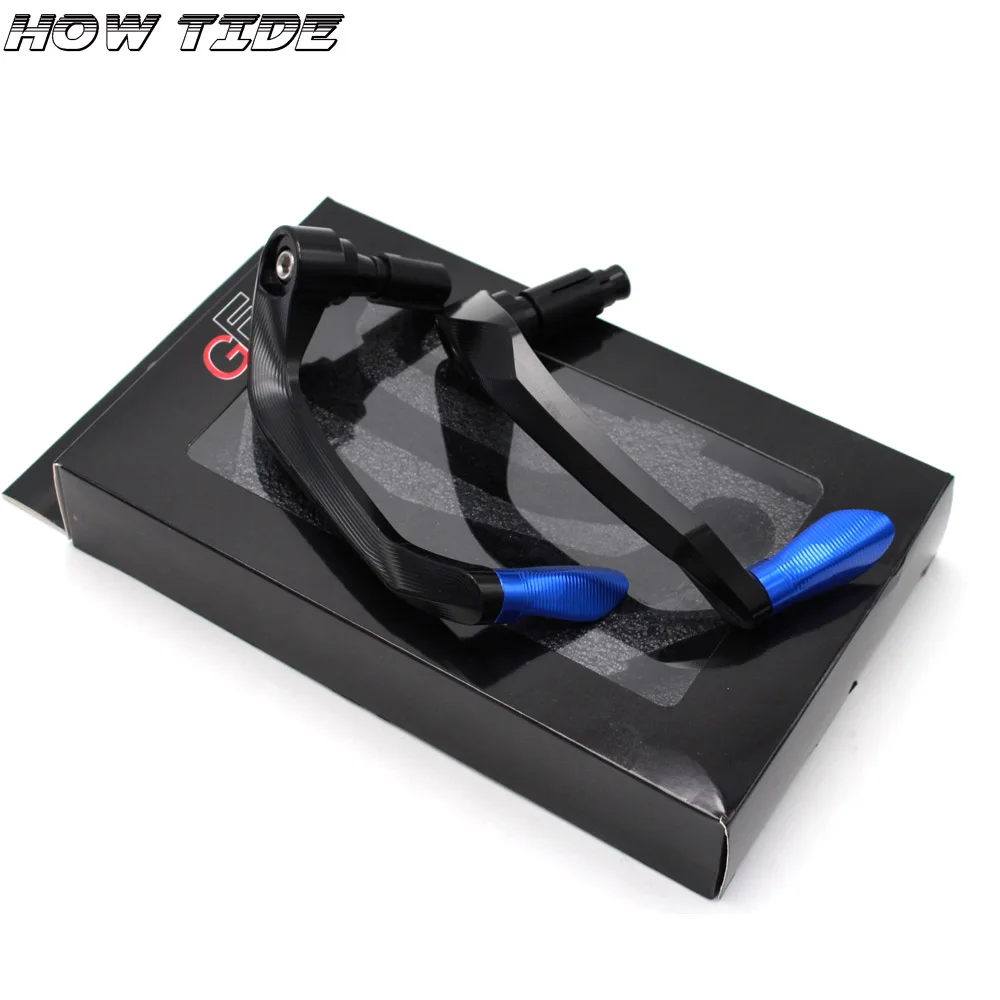 blue Universal 7/8" 22mm Motorcycle Handlebar Brake Clutch Levers Protector Guard For Kawasaki ZX10R ZX 10R ZX-10R - Цвет: blue