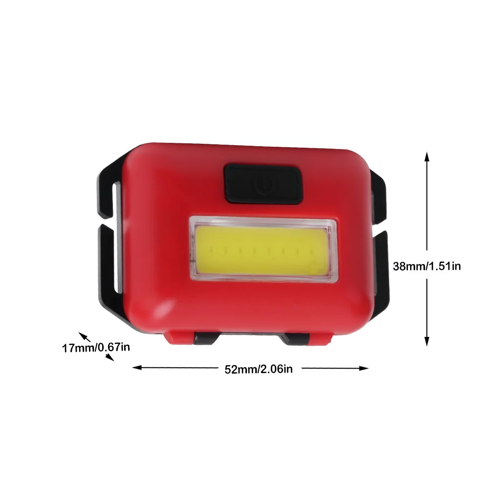 

BORUiT COB LED Mini Headlamp 200LM 3-Mode Headlight Use AAA Battery Waterproof Head Torch for Camping Hiking Night Fishing