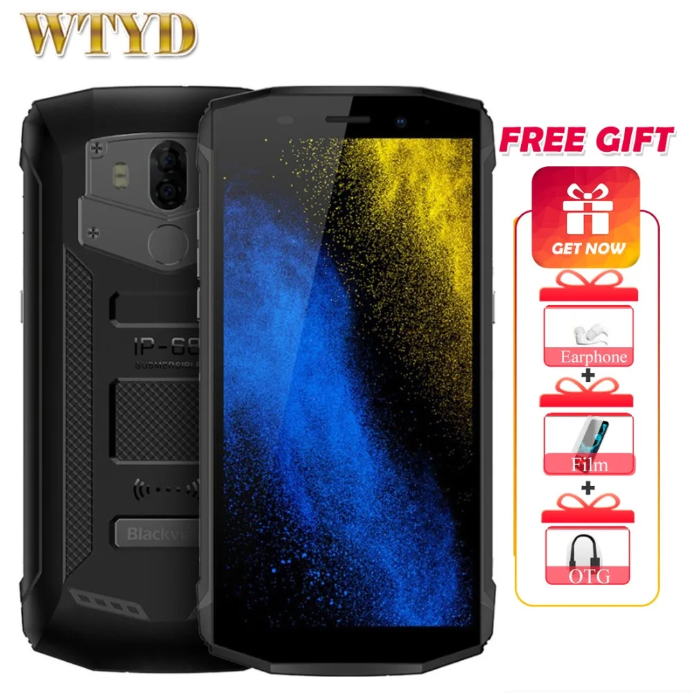 Blackview BV5800 Pro IP68 Водонепроницаемый смартфон Беспроводной зарядка NFC 4 ядра 5580 мАч 5
